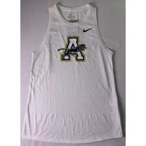 NWT Nike Womens XS Augusta University Jaguars Dri-Fit Tank Top White NCAA Style